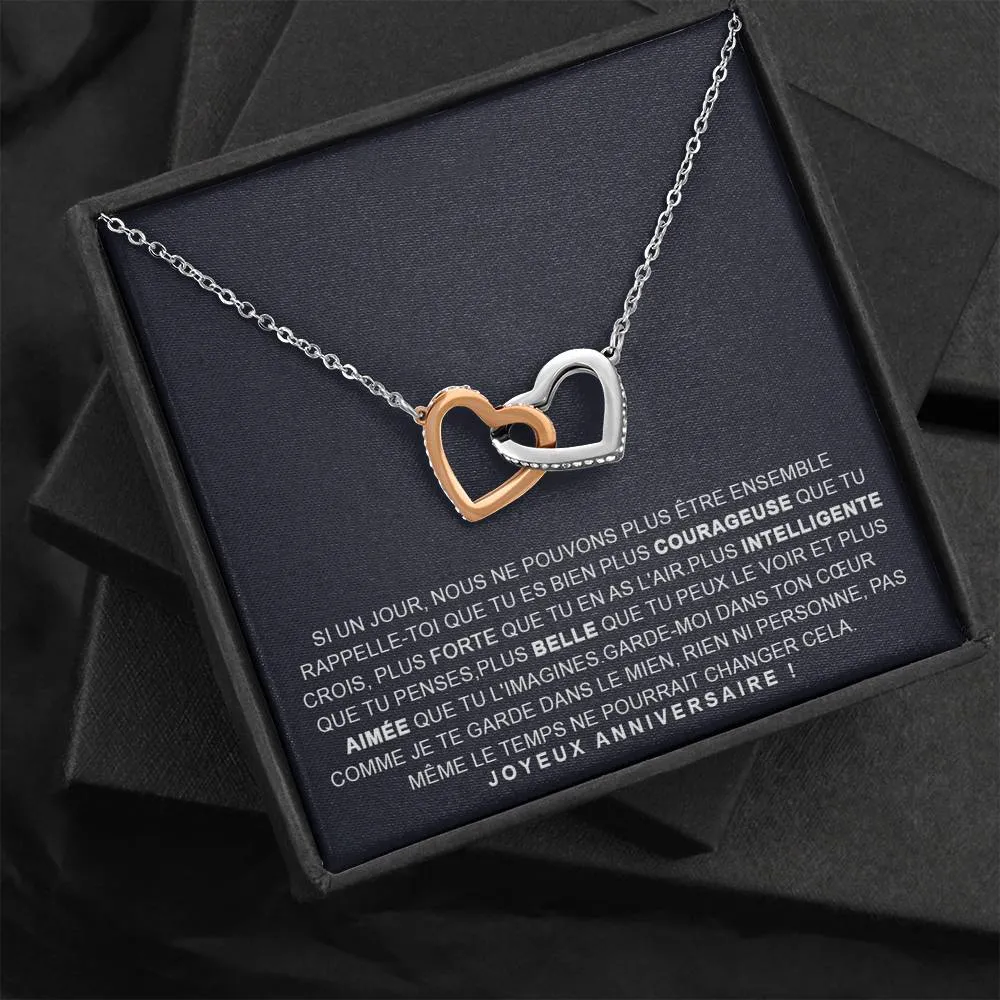 ANNIMERVEILLE • COLLIER ANNIVERSAIRE FILLE Double Cœur