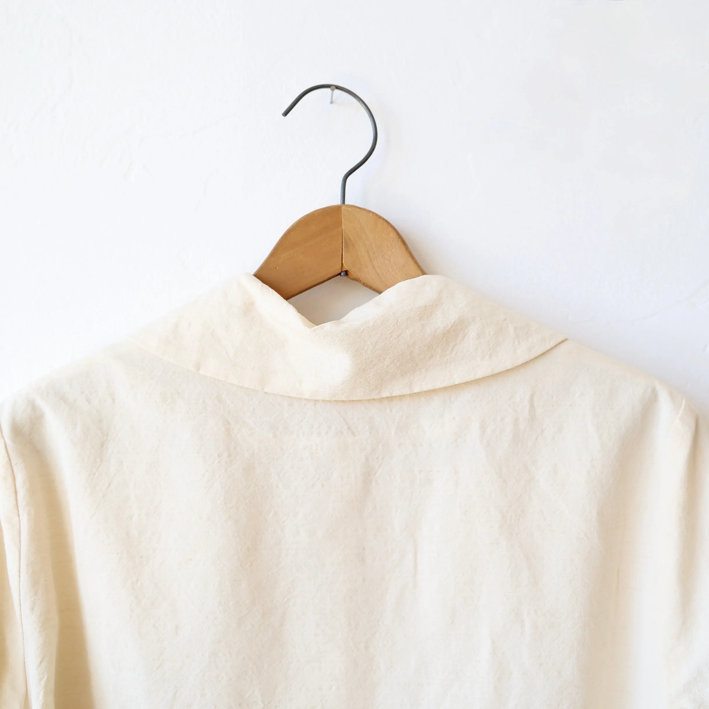 Apuntob Rounded Collar Jacket - Natural