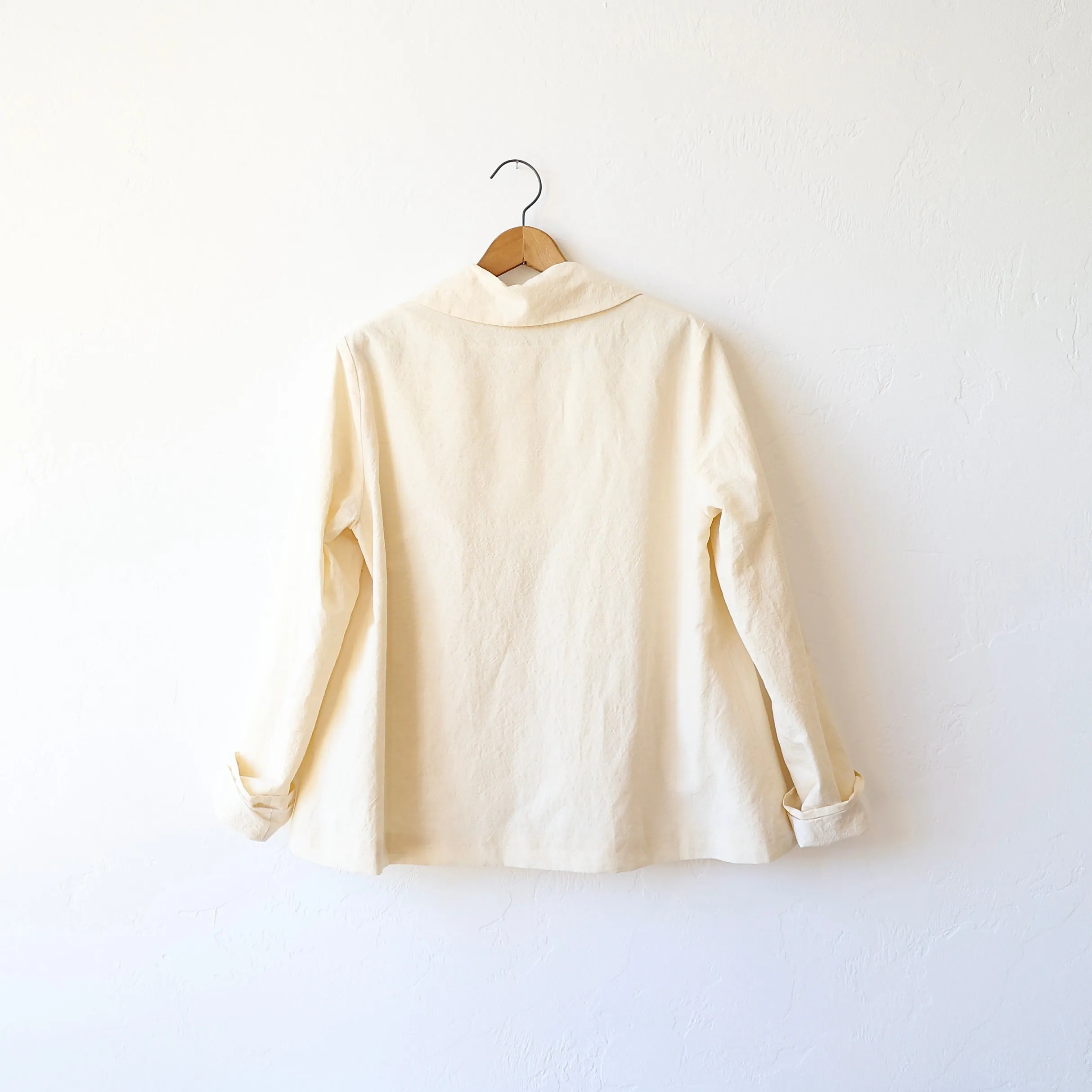 Apuntob Rounded Collar Jacket - Natural