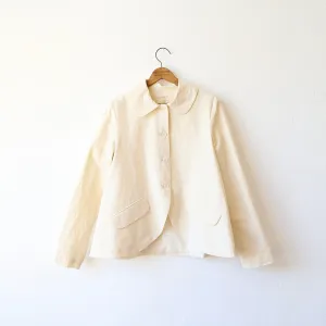 Apuntob Rounded Collar Jacket - Natural