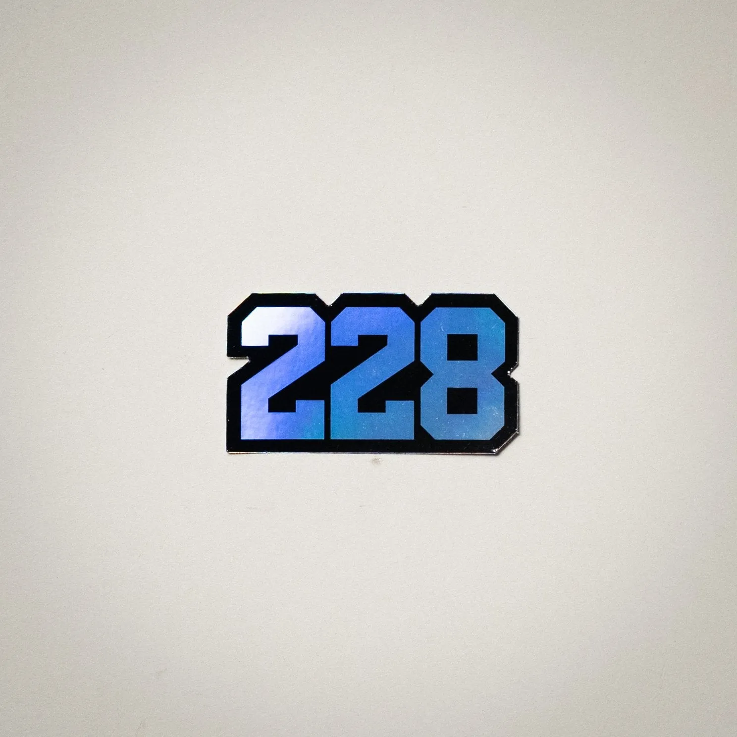 Area Code Holographic Sticker