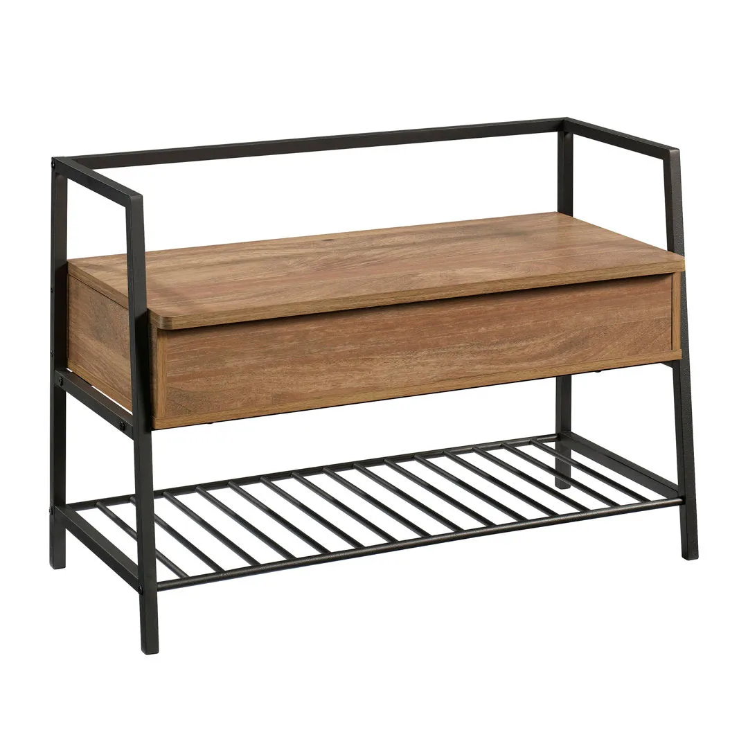 Arturs Flip Top Storage Bench 17 Stories Color: Sindoori Mango