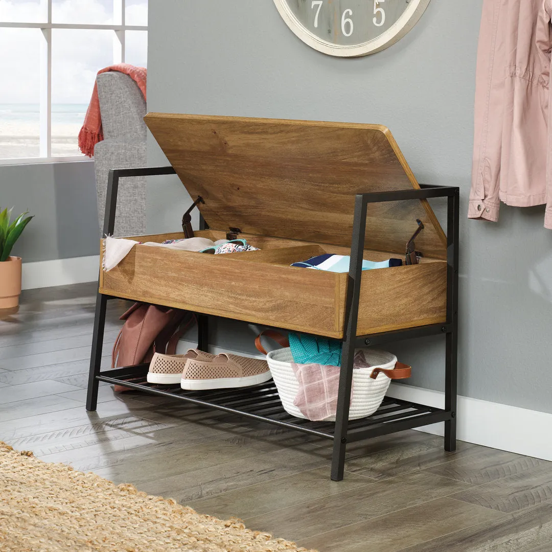Arturs Flip Top Storage Bench 17 Stories Color: Sindoori Mango