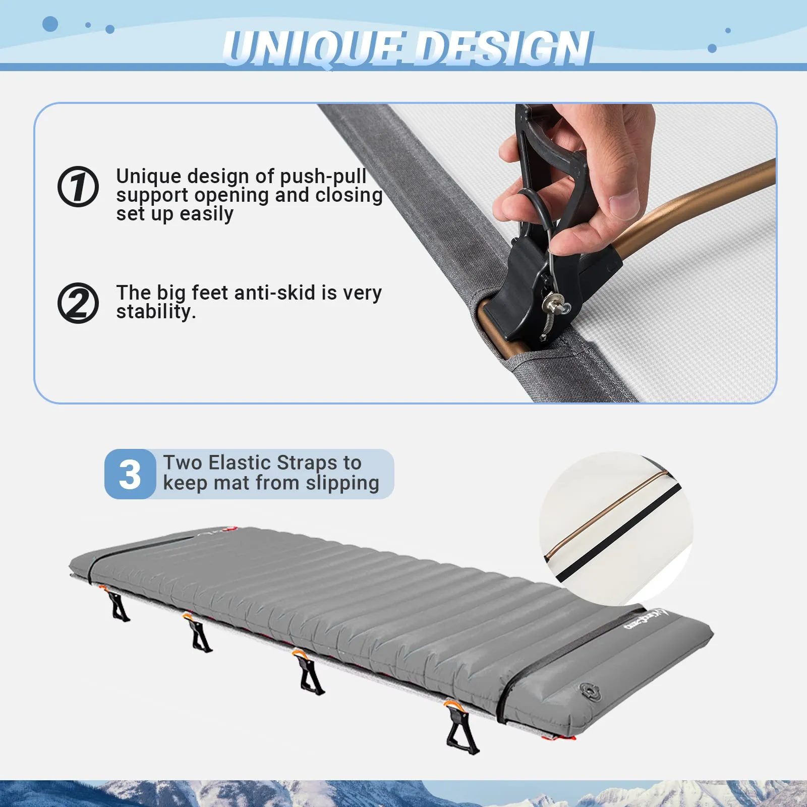 ATEPA Lectulo Ultralight Folding Cot Camping Cot