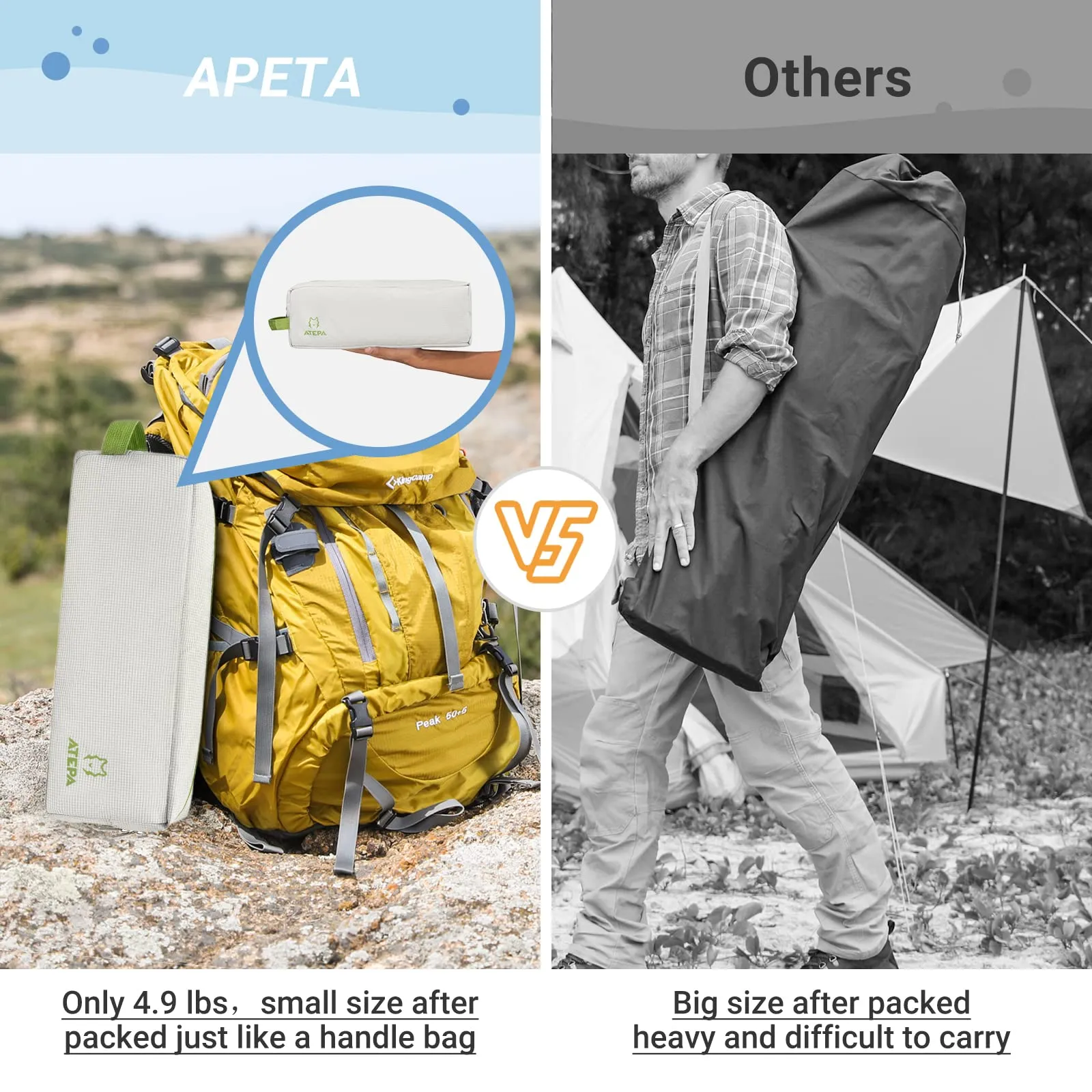 ATEPA Lectulo Ultralight Folding Cot Camping Cot