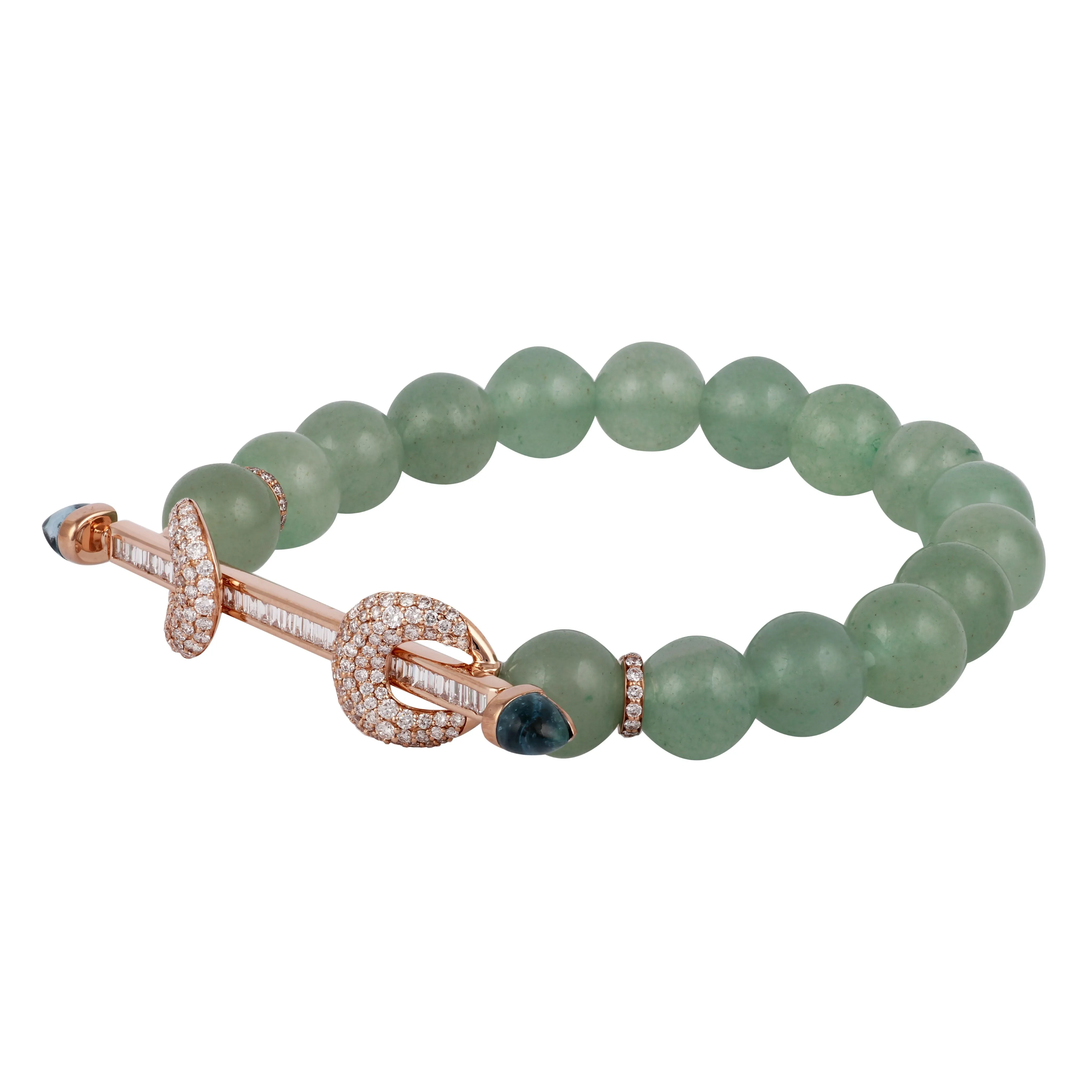 Aventurine & Diamond Chakra Bracelet