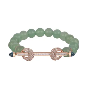 Aventurine & Diamond Chakra Bracelet