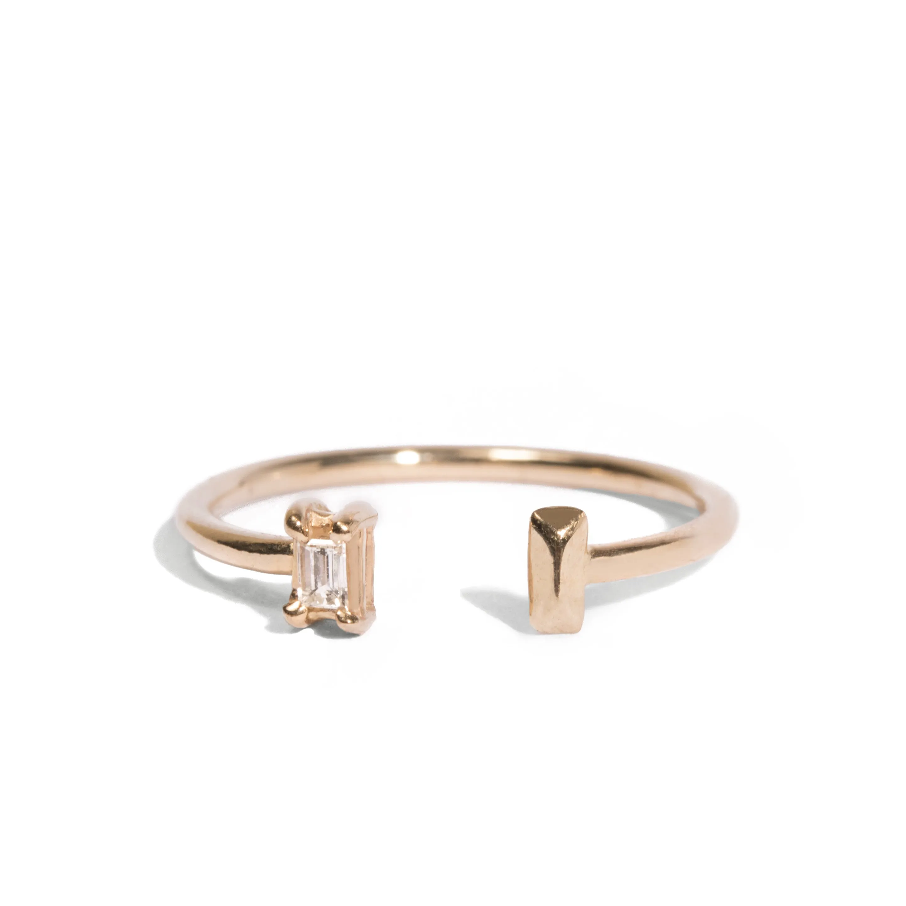 Baguette and Baguette Shape Open Ring