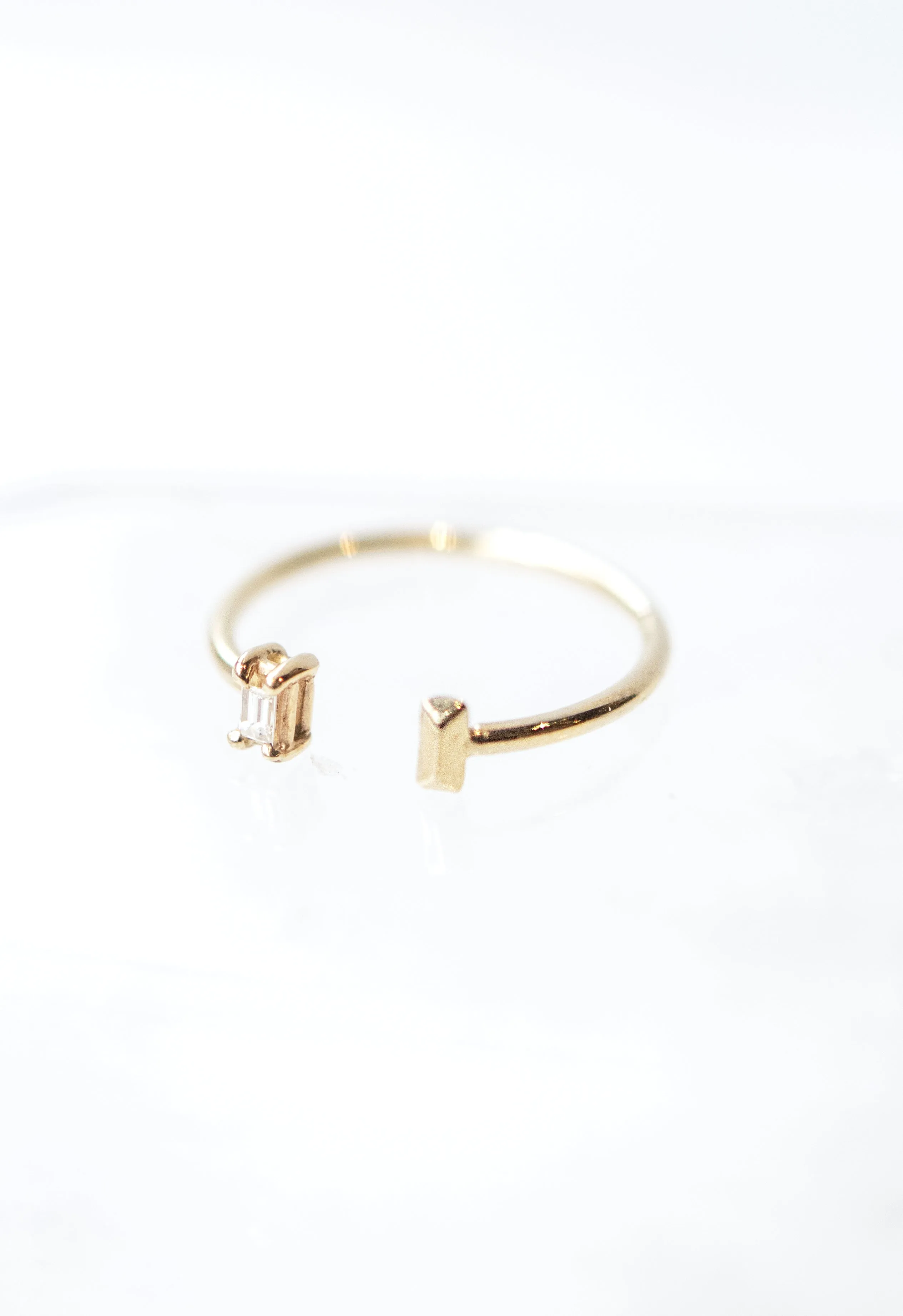 Baguette and Baguette Shape Open Ring