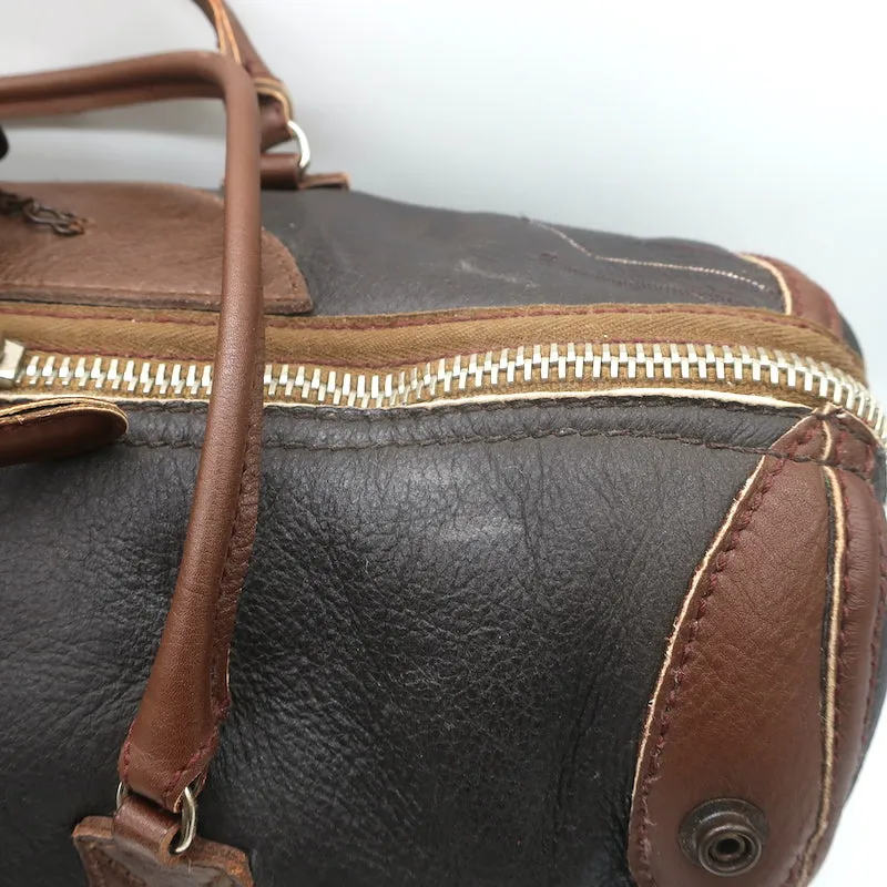 Balenciaga Aviator Shearling Twiggy Bag Dark Brown Leather Medium Shoulder Bag