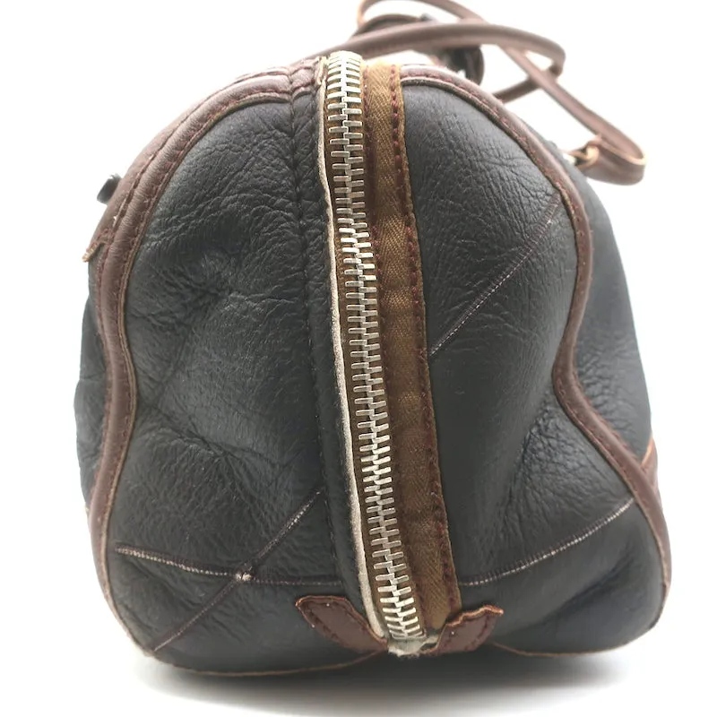 Balenciaga Aviator Shearling Twiggy Bag Dark Brown Leather Medium Shoulder Bag