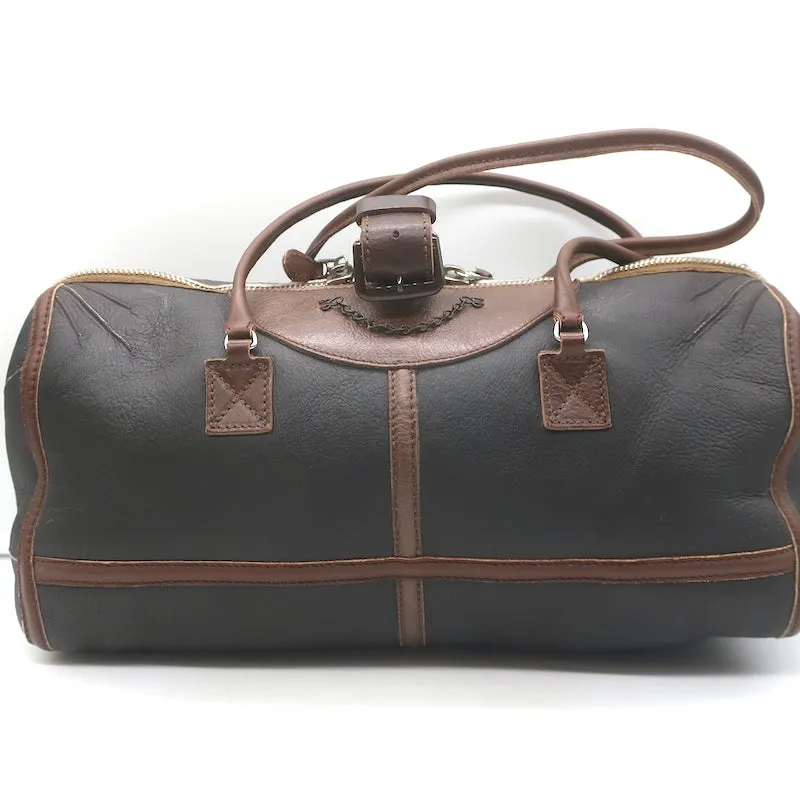Balenciaga Aviator Shearling Twiggy Bag Dark Brown Leather Medium Shoulder Bag