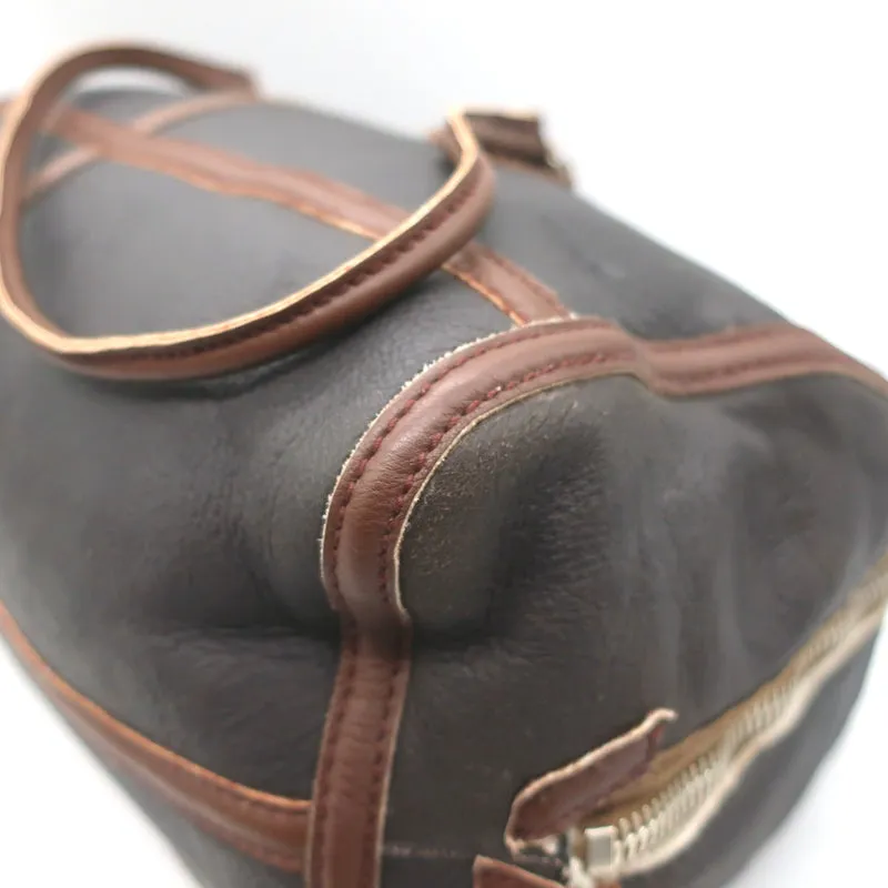 Balenciaga Aviator Shearling Twiggy Bag Dark Brown Leather Medium Shoulder Bag