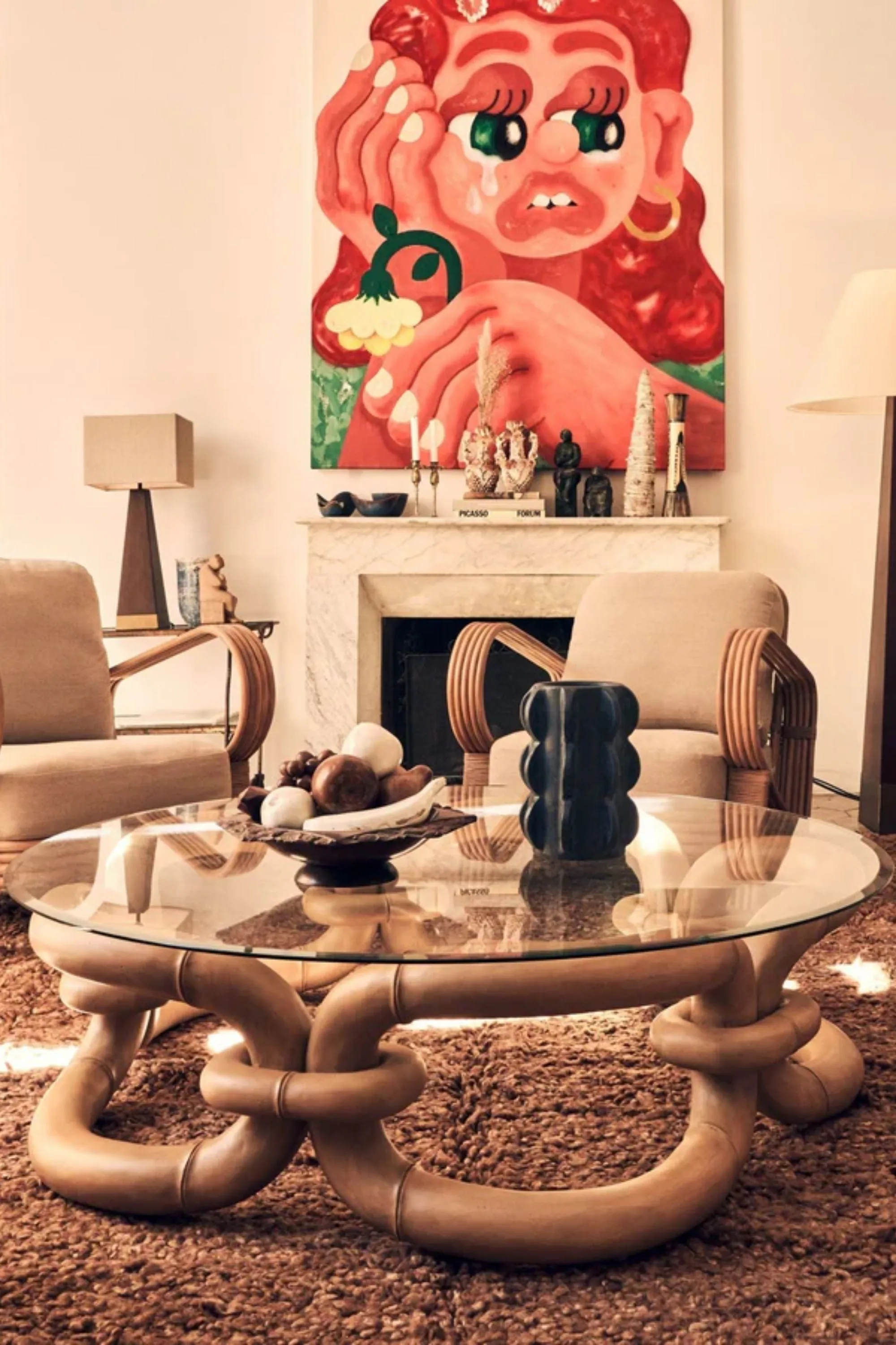 Bamboo Bracelet Sofa Table | Dusty Deco