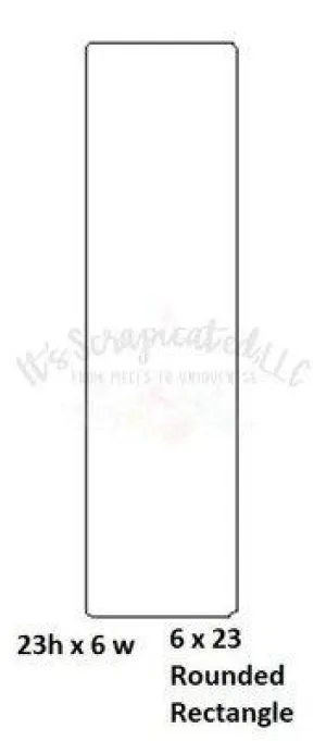 Bare Metal - 6" X 23" Rounded Rectangle