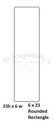 Bare Metal - 6" X 23" Rounded Rectangle