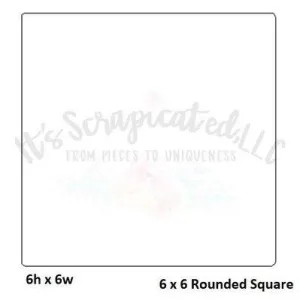 Bare Metal - 6" X 6" Rounded Square