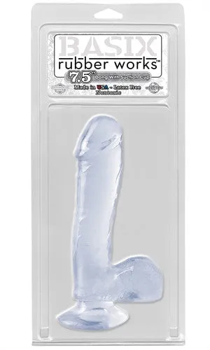 Basix Rubber Works - 7.5-Inch  With Suction Cup - Clear