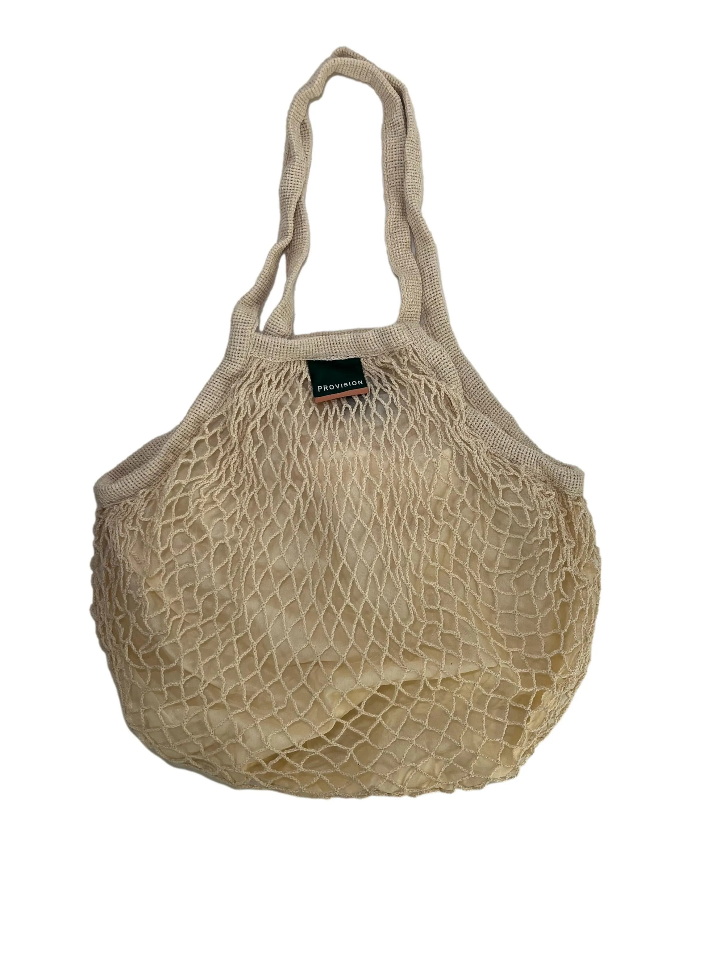 Beige Net Tote Bag