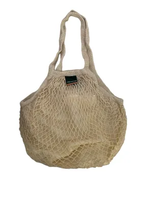 Beige Net Tote Bag