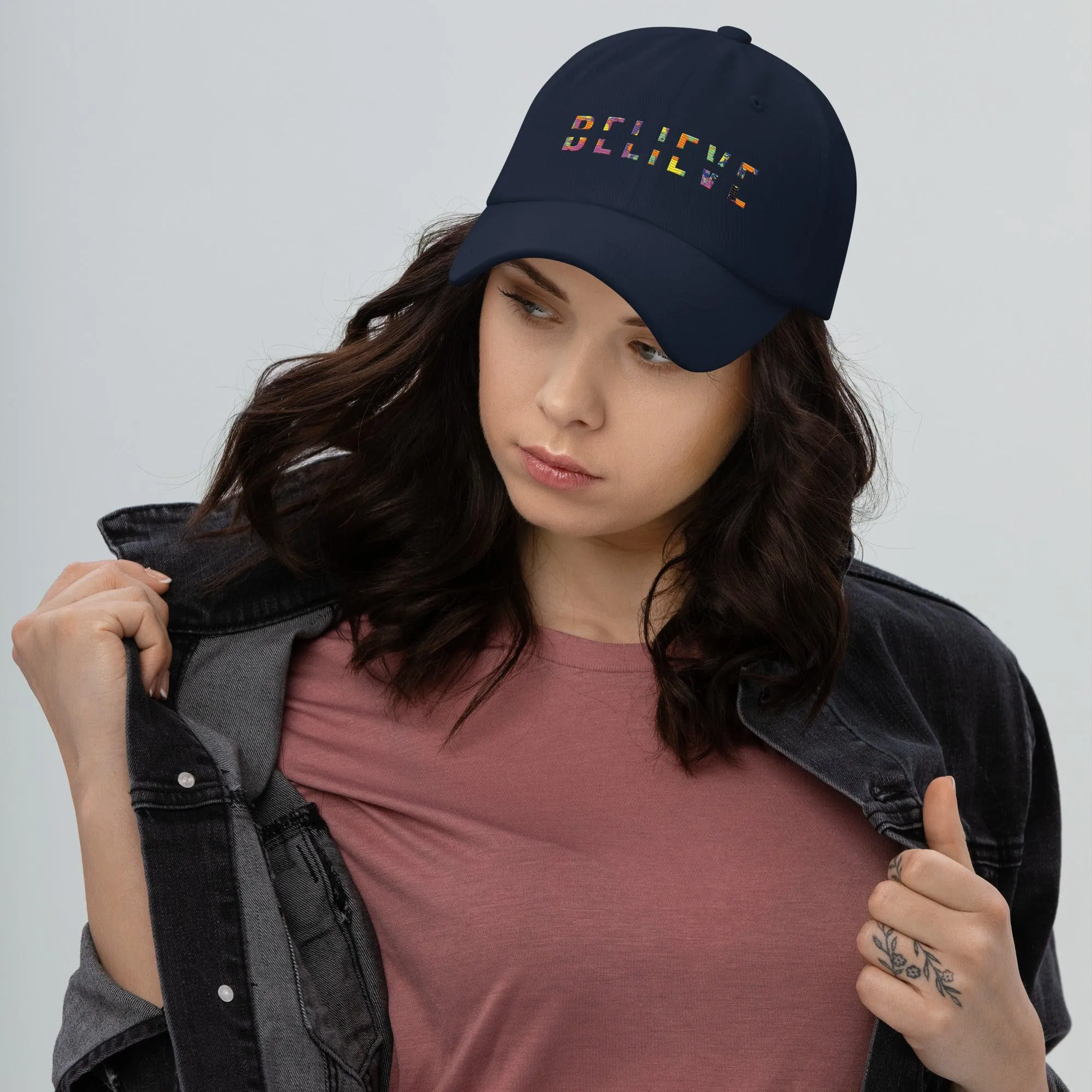 BELIEVE COLORFUL Inspiring Dad Hat