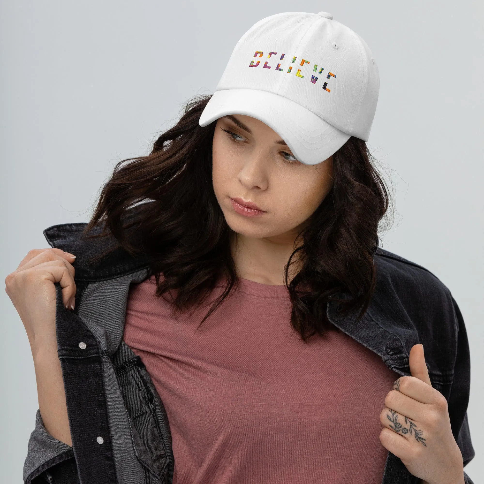 BELIEVE COLORFUL Inspiring Dad Hat