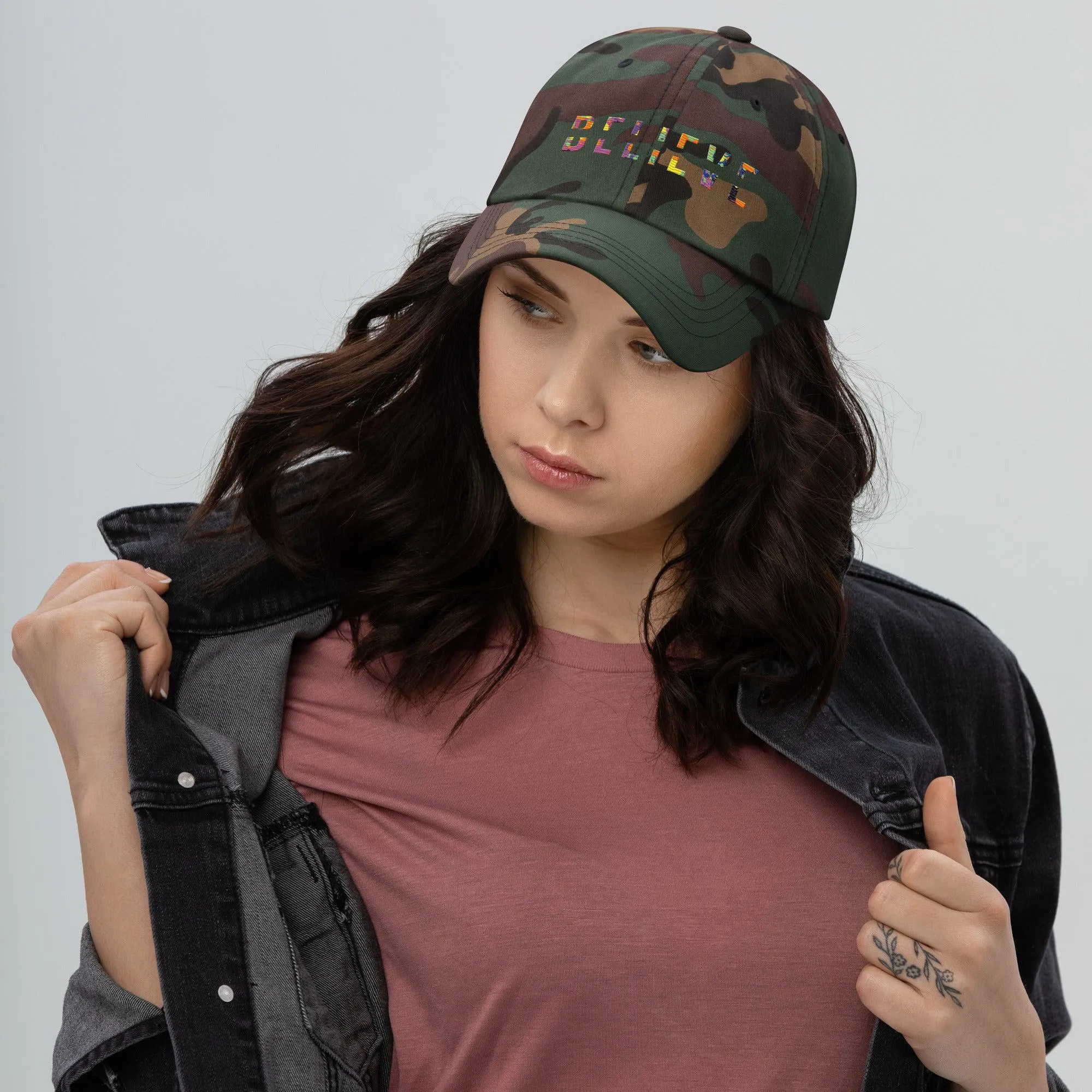 BELIEVE COLORFUL Inspiring Dad Hat