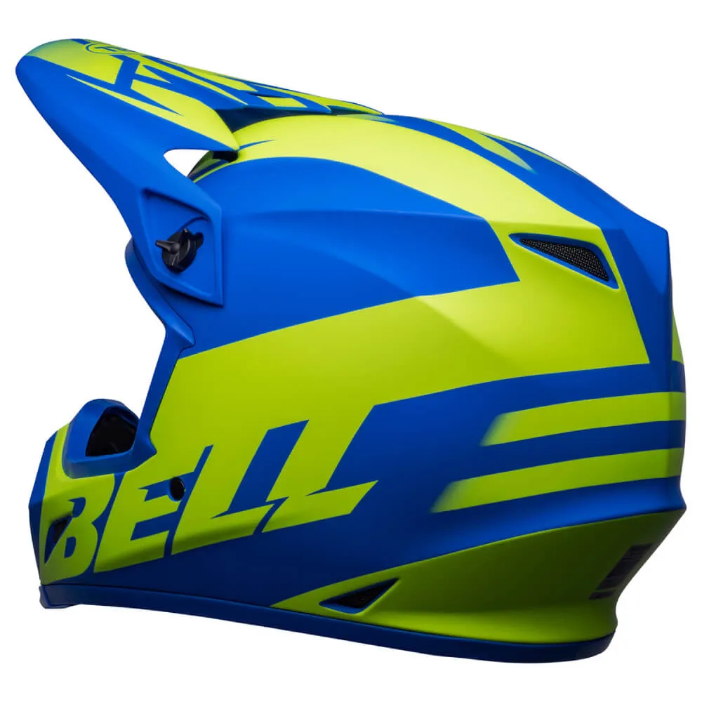 Bell MX-9 MIPS Helmet Disrupt Matte Blue / Hi-Viz Yellow