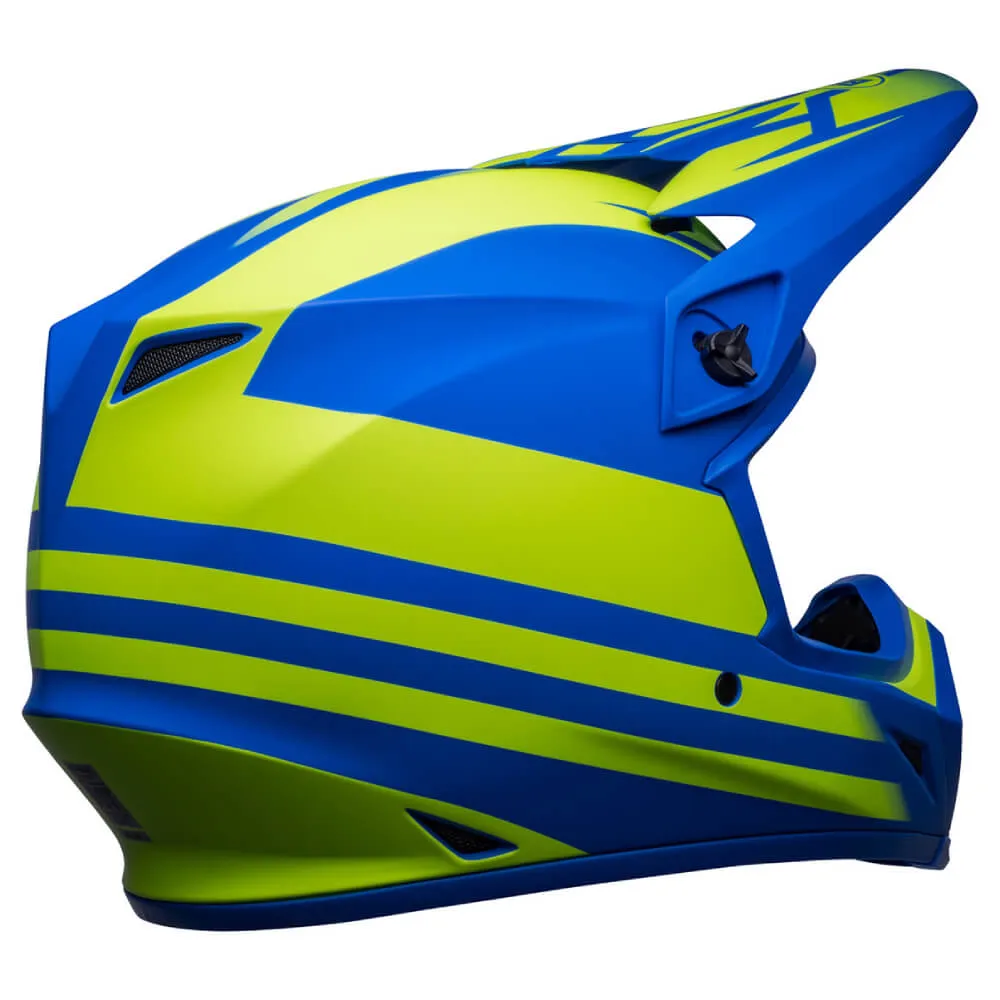 Bell MX-9 MIPS Helmet Disrupt Matte Blue / Hi-Viz Yellow