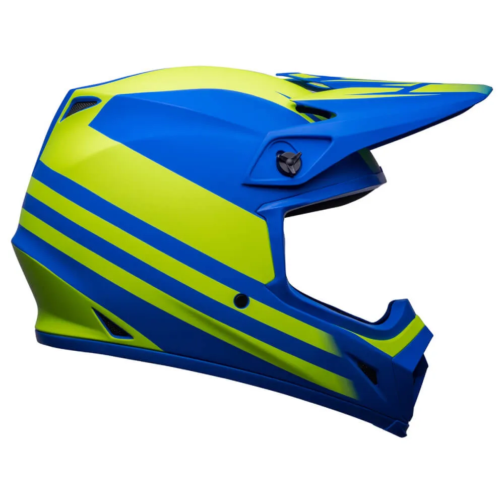 Bell MX-9 MIPS Helmet Disrupt Matte Blue / Hi-Viz Yellow