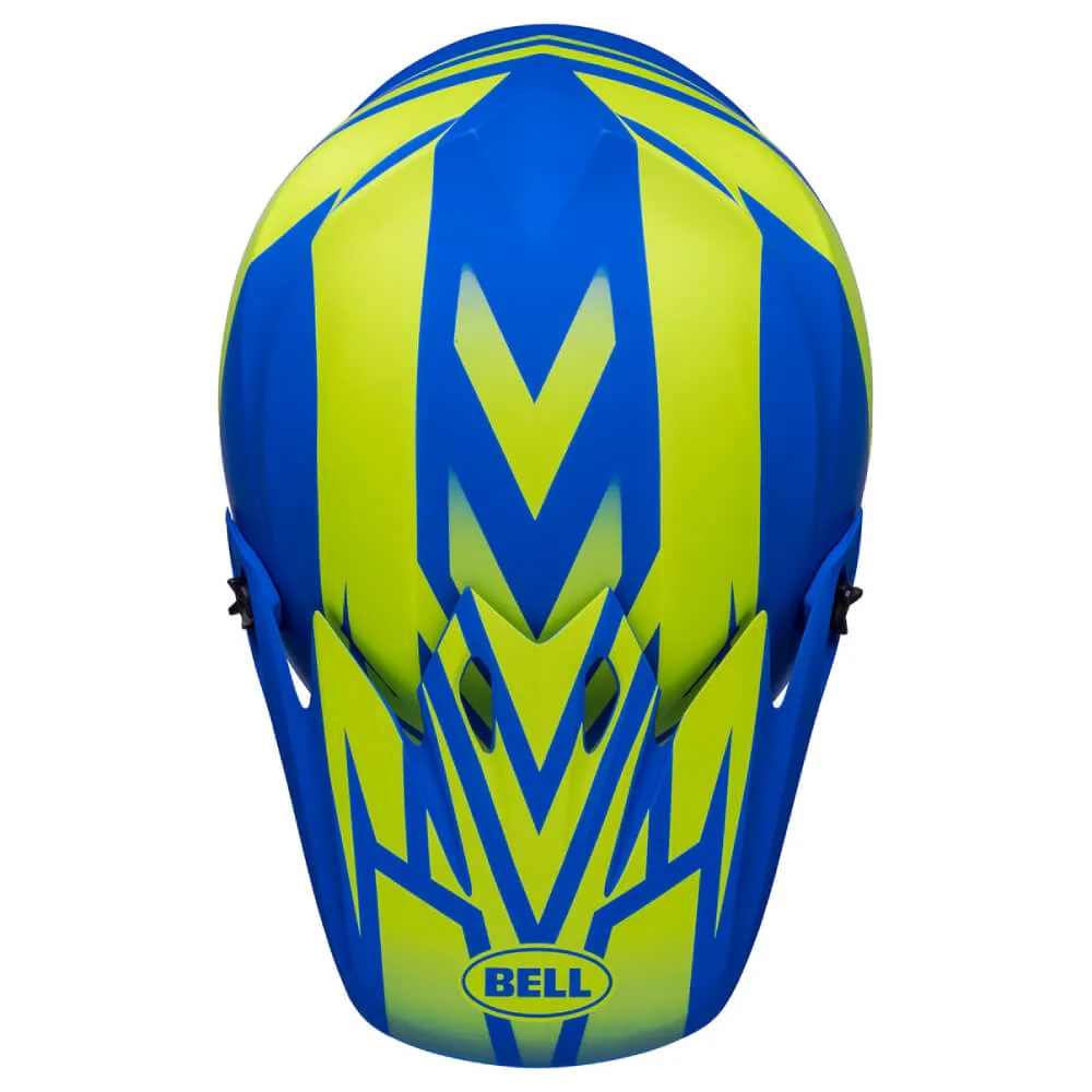 Bell MX-9 MIPS Helmet Disrupt Matte Blue / Hi-Viz Yellow