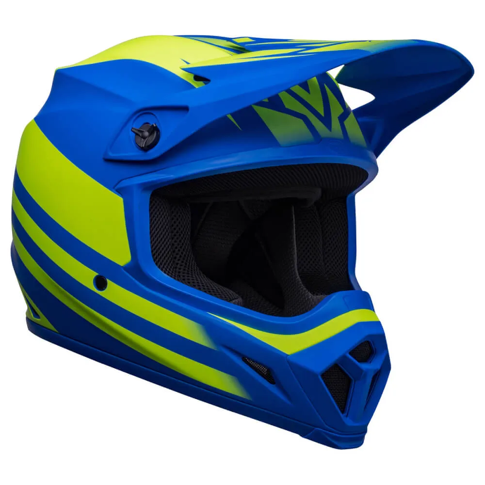 Bell MX-9 MIPS Helmet Disrupt Matte Blue / Hi-Viz Yellow