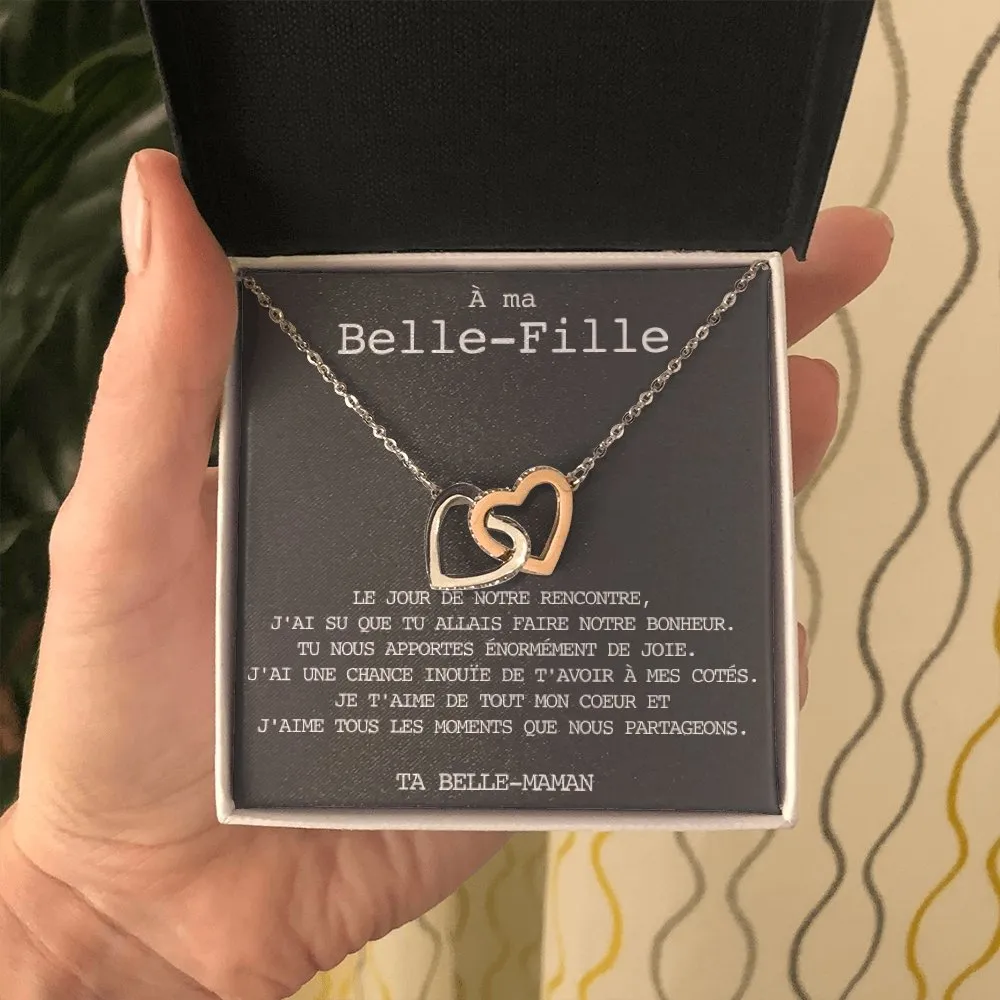 BELLA • Collier Belle-Fille Double Cœur