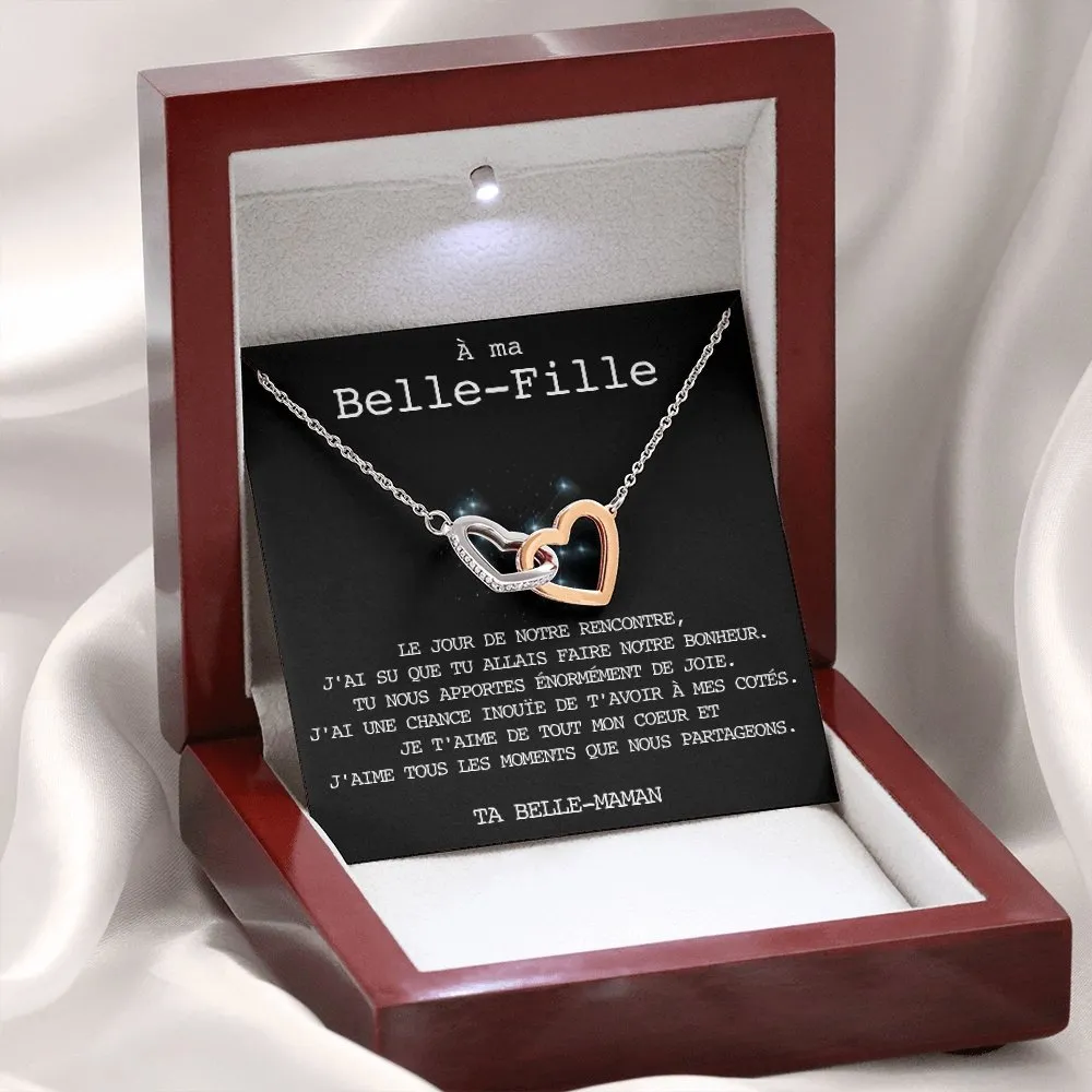 BELLA • Collier Belle-Fille Double Cœur
