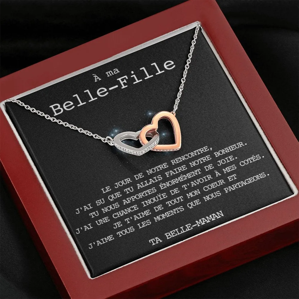 BELLA • Collier Belle-Fille Double Cœur