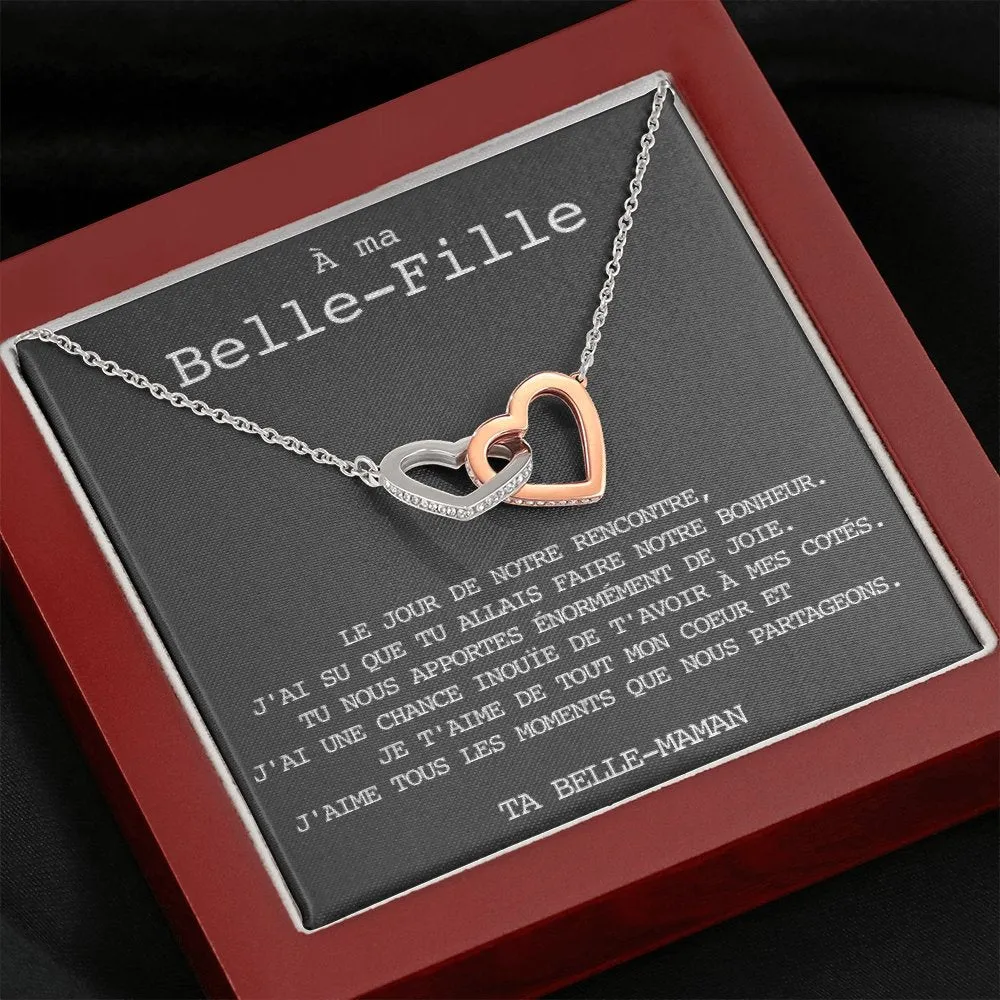 BELLA • Collier Belle-Fille Double Cœur