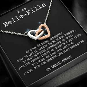 BELLA • Collier Belle-Fille Double Cœur