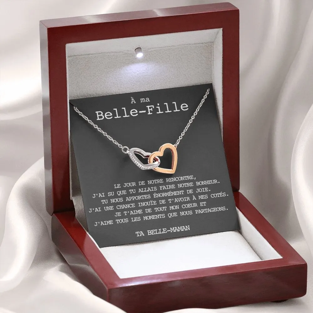 BELLA • Collier Belle-Fille Double Cœur