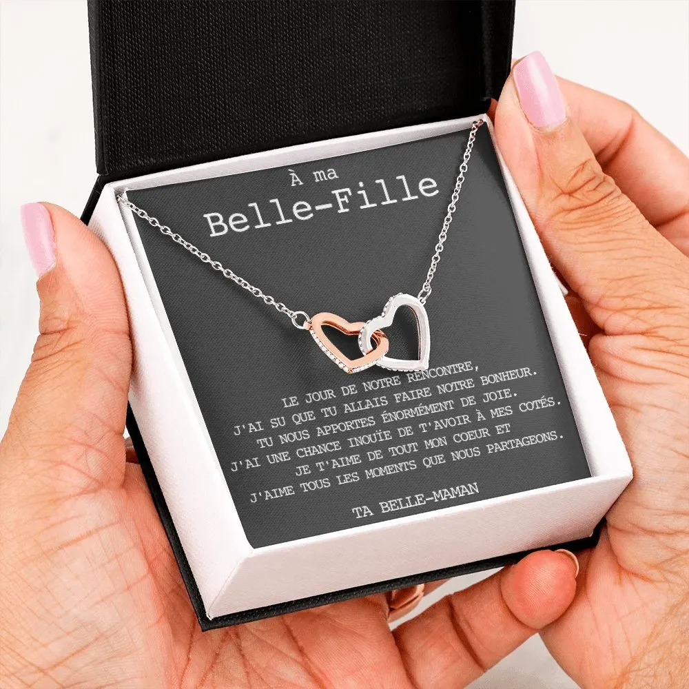 BELLA • Collier Belle-Fille Double Cœur