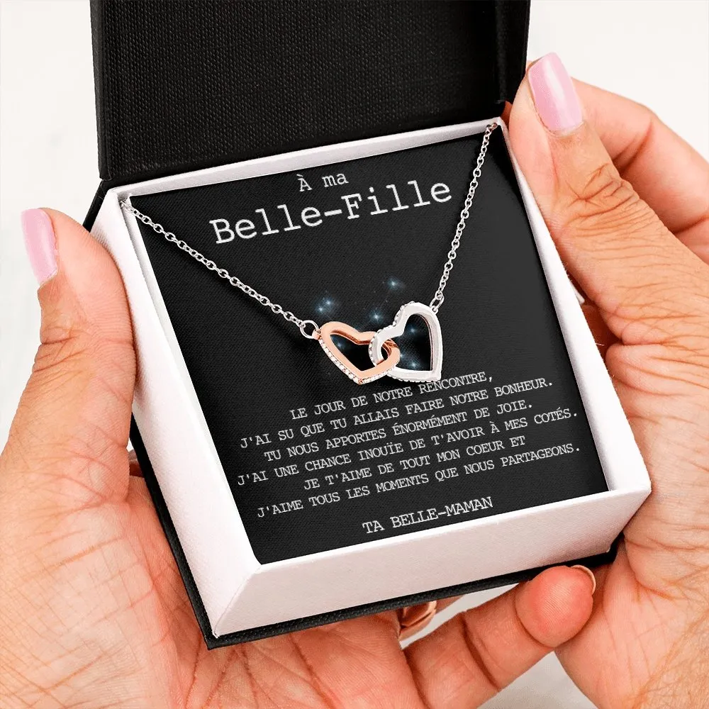 BELLA • Collier Belle-Fille Double Cœur
