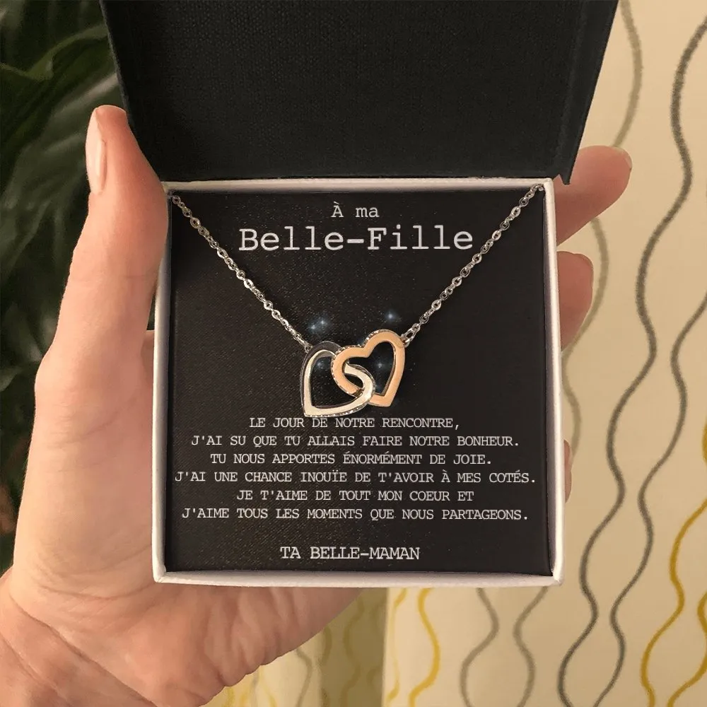BELLA • Collier Belle-Fille Double Cœur
