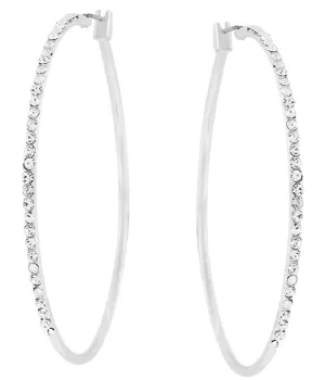 Belle Danity Crystal Hoops (Silver)