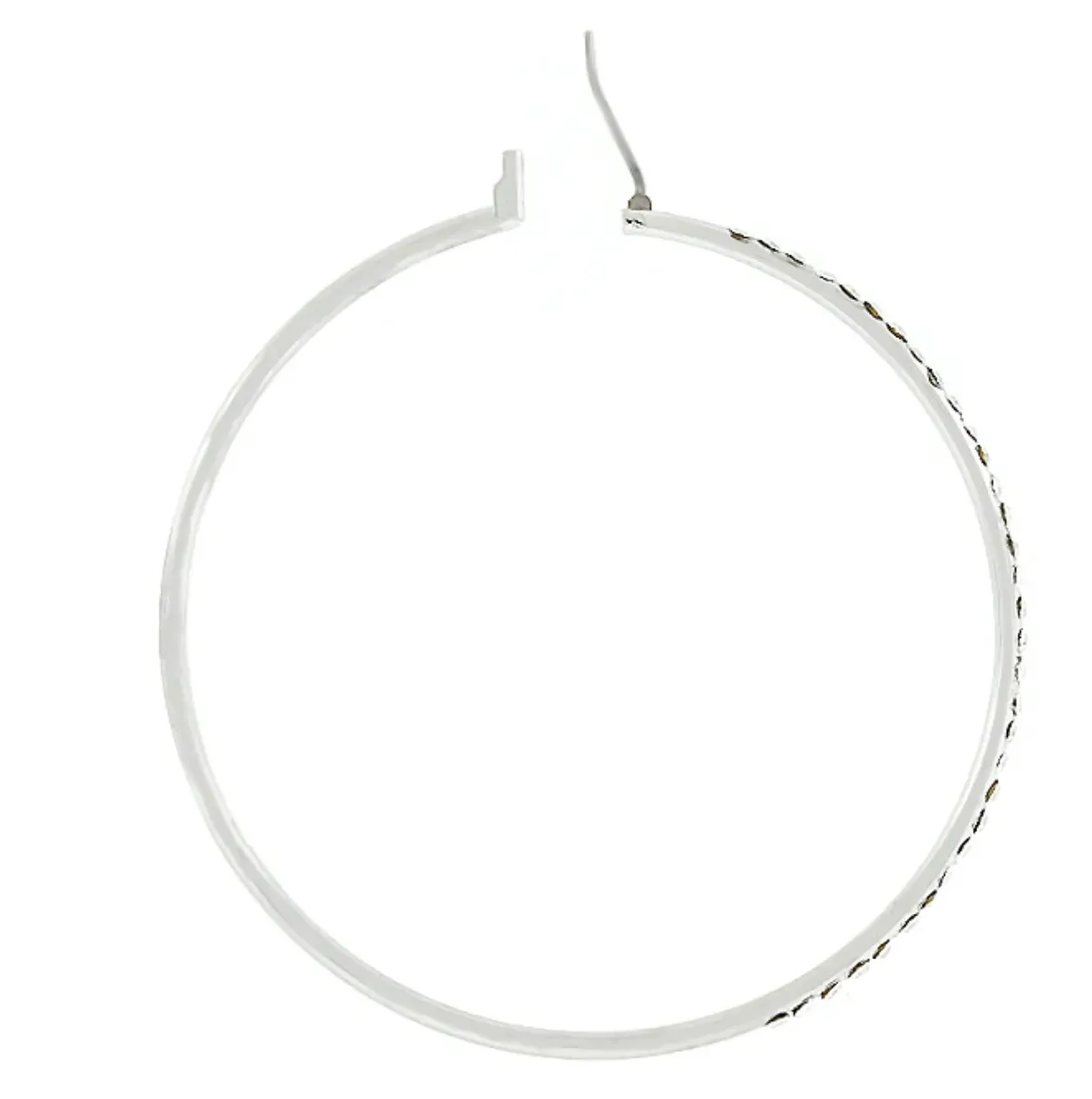 Belle Danity Crystal Hoops (Silver)