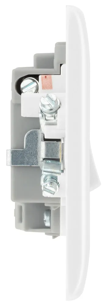 BG 850x5 White Round Edge Switched Spur 13A (5 Pack)