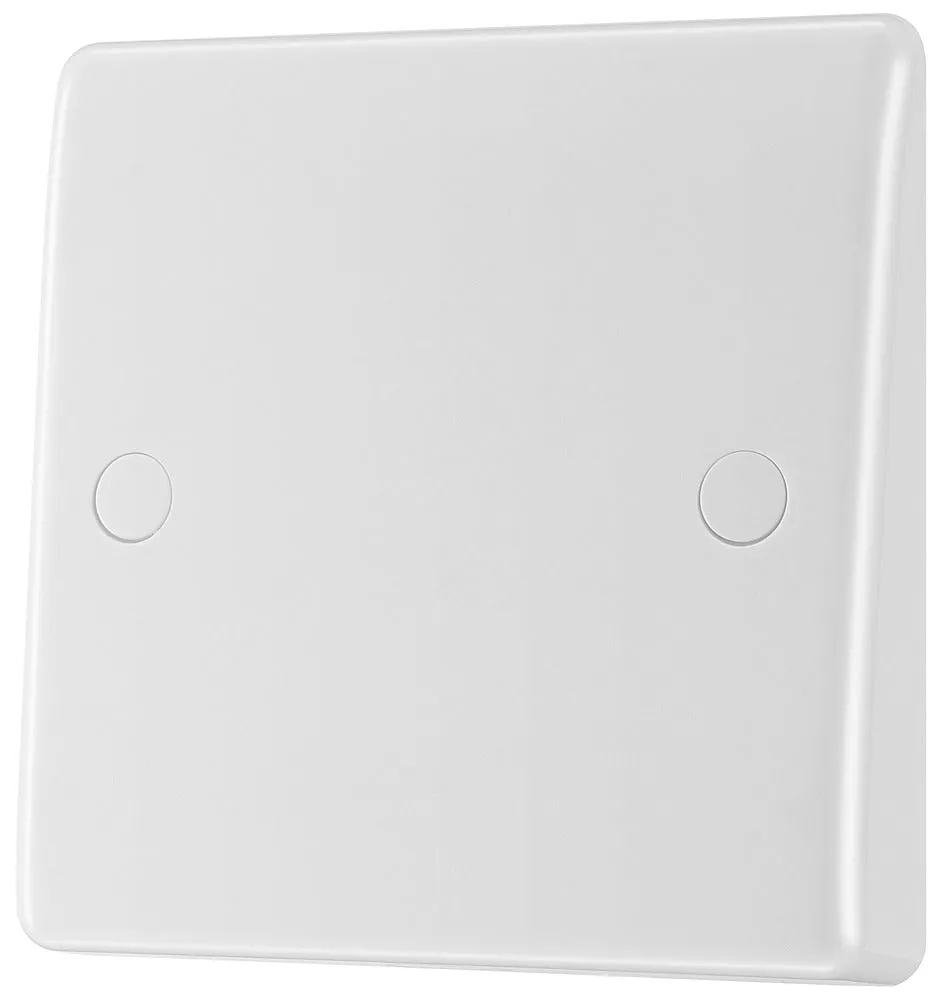 BG 858 White Round Edge Flex Oultet Plate 25 A