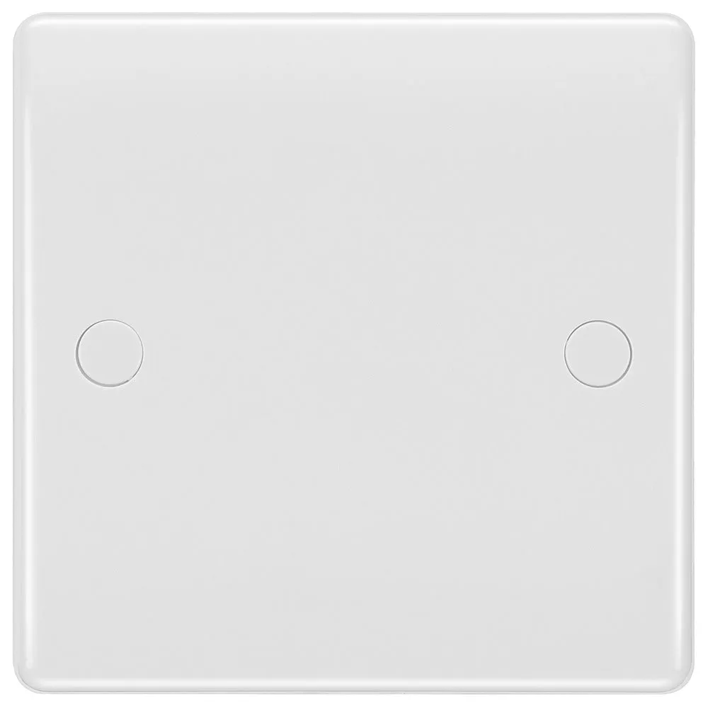 BG 858 White Round Edge Flex Oultet Plate 25 A
