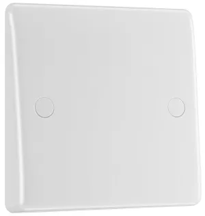 BG 858 White Round Edge Flex Oultet Plate 25 A