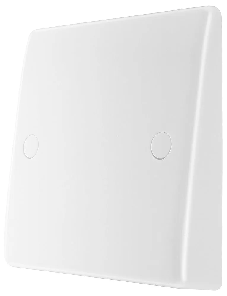 BG 858 White Round Edge Flex Oultet Plate 25 A