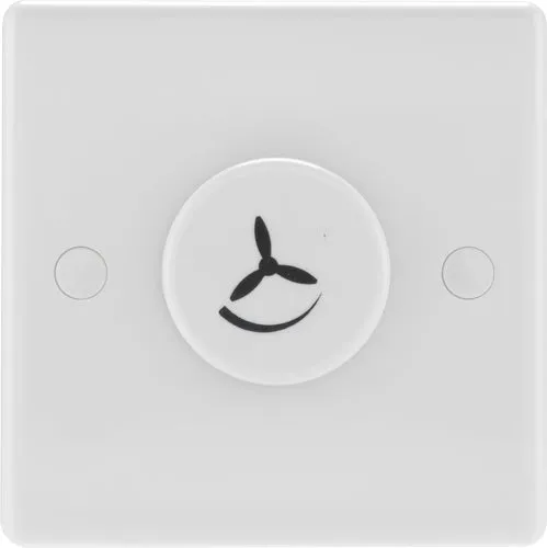 BG 887 White Round Edge 100W Single Fan Controller