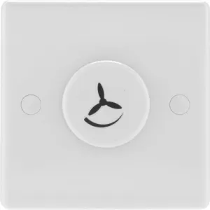 BG 887 White Round Edge 100W Single Fan Controller